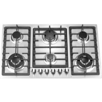 Stainless Steel 6 Burner Gas Hob